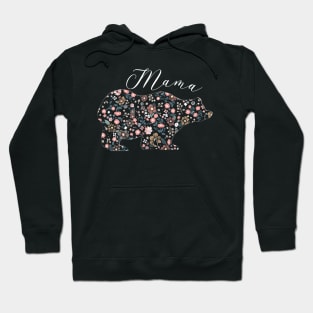 Mama Bear Floral Mom Graphic Design Hoodie